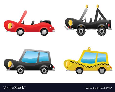 Cartoon Cars Royalty Free Vector Image Vectorstock
