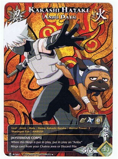 N 567 Kakashi Hatake Anbu Days Uncommon Alternate Art Naruto Card
