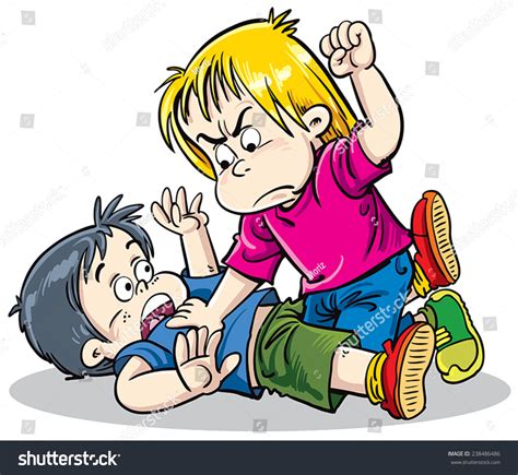 Children Fighting Stock Vector Royalty Free 238486486 Shutterstock