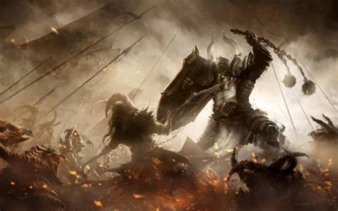 Tapeta na monitor Fantasy bitva bojovníci fantasy