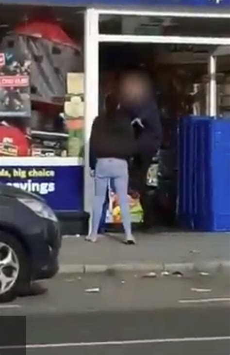 Shocking Footage Shows Moment Girl Attacks Security Guard In Dublin After Being Caught Stealing