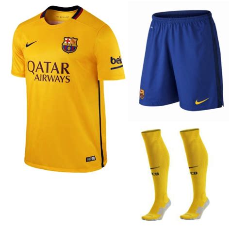 Fc Barcelona Away Kit 201516 Barcelona Kit