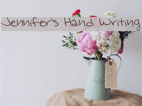Jennifers Hand Writing Font