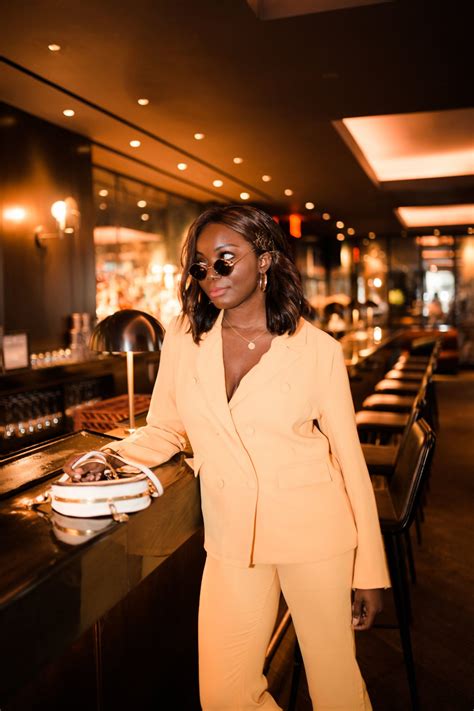 Blonde beauty takes a walk in the woods 3/4. How to Style the Pantsuit: A Fashion Month Staple » coco ...