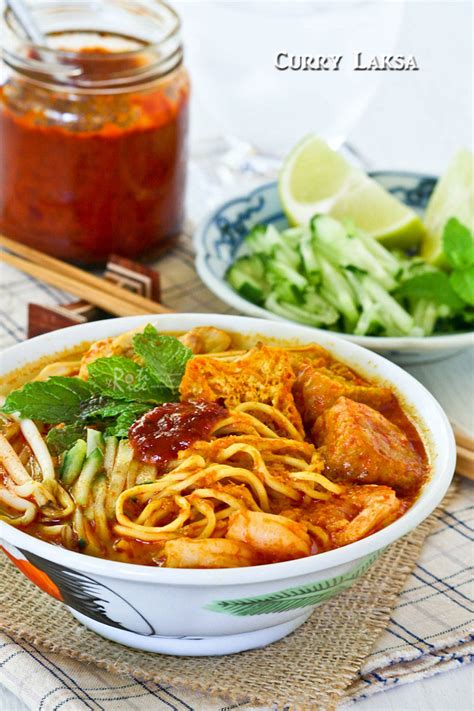 Chicken laksa, a malaysian soup with chinese, indian and malay influences, made add the coconut milk, chicken stock and lemongrass, bring to a boil then add the chicken, fish sauce, soy sauce and sugar and simmer gently for 5 minutes. Curry Laksa | Roti n Rice