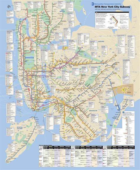 Mta Mappa Del Treno Nyc Mta Mappa Del Treno New York Usa