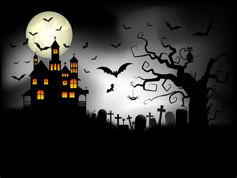 Spooky Halloween Background Vector Illustrations For Download