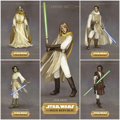 Concept Art For Some Of The High Republic Jedi Released Yesterday They Look Awesome Rstarwars