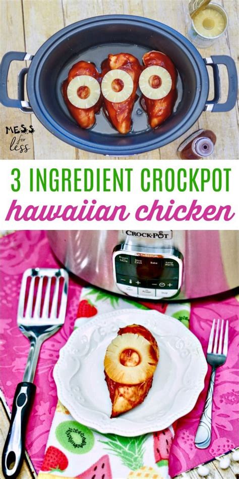 This Crockpot Hawaiian Bbq Chicken Is So Easy To Make You Only Need 3