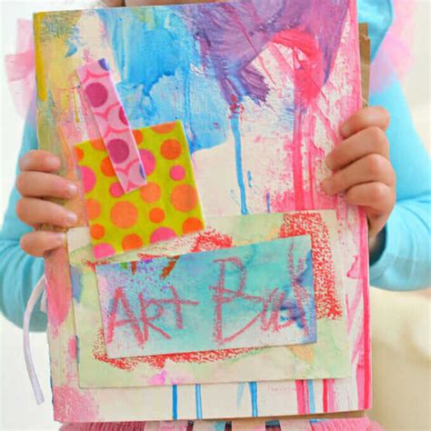 Cut the paper to the size you want. DIY Art Books for Kids - To Display or Gift Children's ...