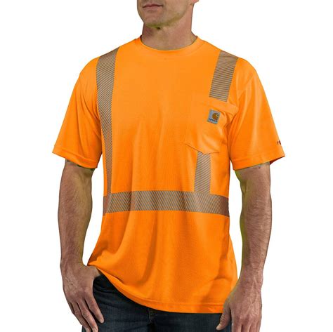 Mens Carhartt Force High Visibility Short Sleeve Class 2 T Shirt