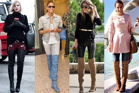 Best Outfits To Wear With Thigh High Over The Knee Boots Stylewile