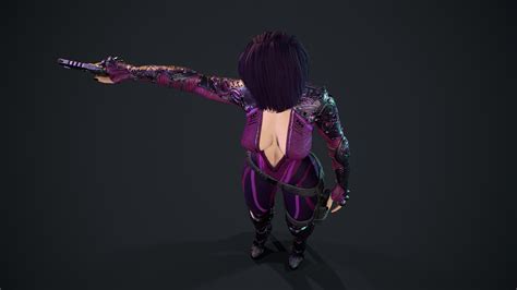 3d Model Sci Fi Girl Anna Vr Ar Low Poly Cgtrader