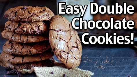 Easy Double Chocolate Cookies Recipe Youtube