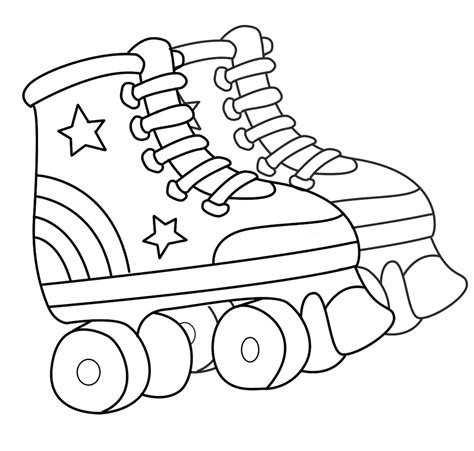 Retro Roller Skate Coloring Page Free Printable Coloring Pages For Kids