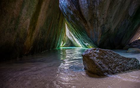 Nature Landscape Cave Sea Rock Sand British Virgin Islands Beach Water Hidden