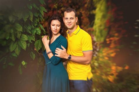 Premium Photo Couple In Love Man And Woman In Colorful Fantastic Autumn Forest