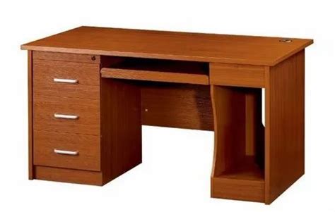 Teak Wood Rectangular Modular Wooden Office Table With Storage At Rs