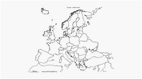 Download Outline Map Of Europe Pdf Printable Black And White Blank