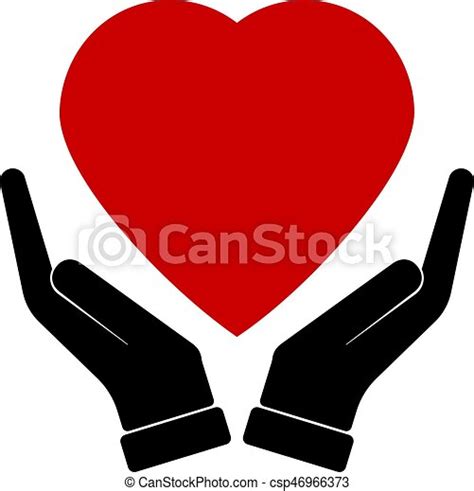 Hand Holding Heart Healthcare Health Care Center Icon Flat Design