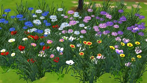 Sims 4 Ccs The Best Grass And Flowers Set By Simsladyrita Sims