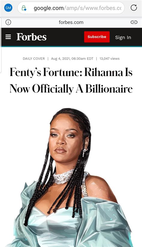 Rihanna Is Now Officially A Billionaire According To Forbes R