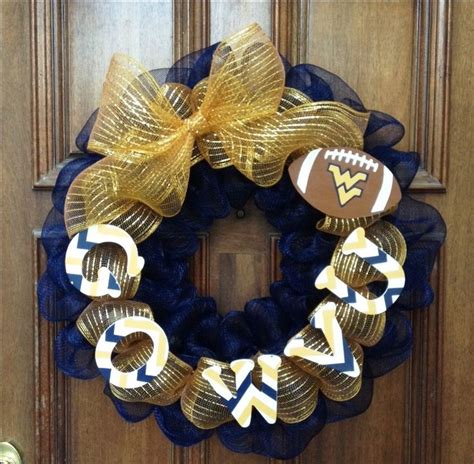 Customized West Virginia University Wreath By Ava Loryn On Etsy Go