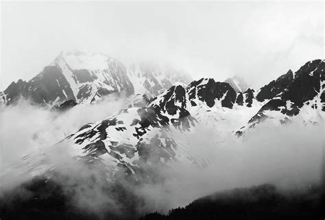 Foggy Mountains Black And White Photograph By Sierra Vance