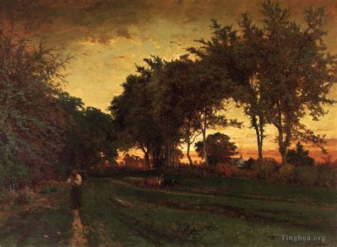 Big Picture Of Artwork Evening Landscape George Inness For Sale At