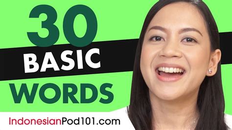 30 Beginner Indonesian Words Useful Vocabulary Youtube