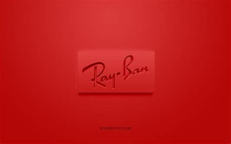 Télécharger fonds d écran Logo Ray Ban fond rouge logo D Ray Ban art D Ray Ban logo