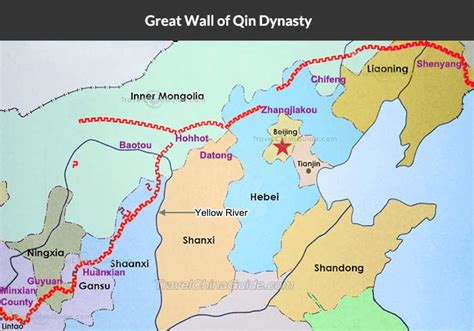 Qin Dynasty Great Wall Length Map