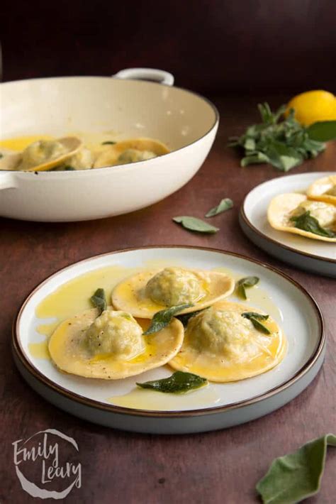 Spinach And Ricotta Ravioli With Sage Butter