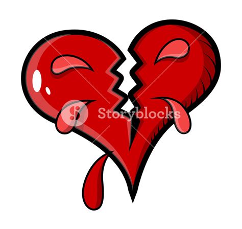 Broken Heart Vector Illustration Royalty Free Stock Image Storyblocks