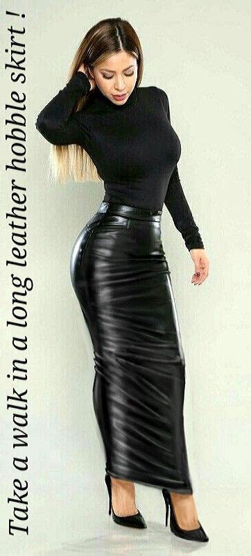 Doesnt She Look Fantastic Leather Hobble Skirt Hot