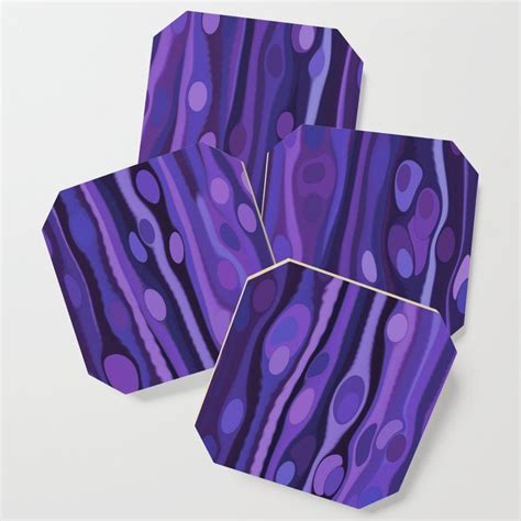 Funky Purple Coaster Fiberboard Large Art Tech Accessories Creative