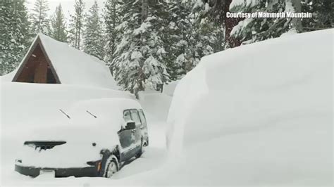 Video Californias Mammoth Mountain Buried Under 8 Feet Of Snow