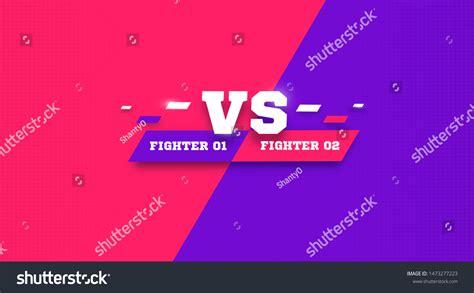 Versus Screen Vs Battle Headline Conflict Stock Vector Royalty Free