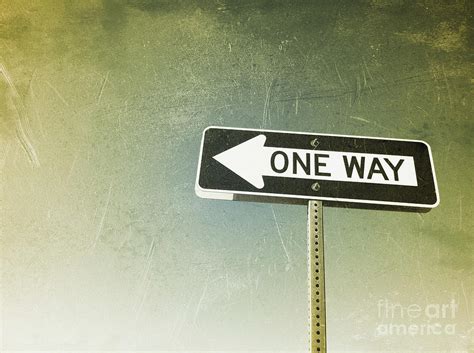 One Way Road Sign Photograph By Bryan Mullennix