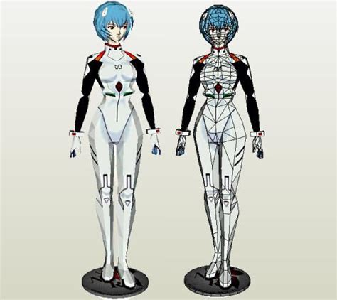 Neon Genesis Evangelion Rei Ayanami Paper Doll In Anime Style By JP