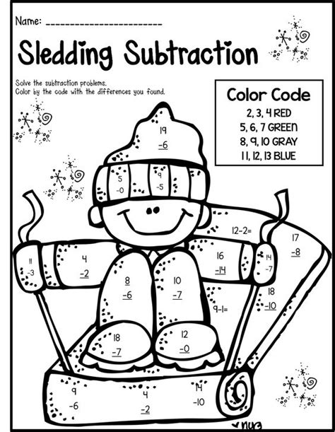 Winter Math And Literacy Print And Go 2nd Grade Ccss Coloring Fun
