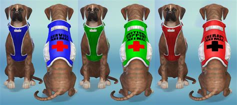 Mod The Sims Service Dog Vests For Large Dogs