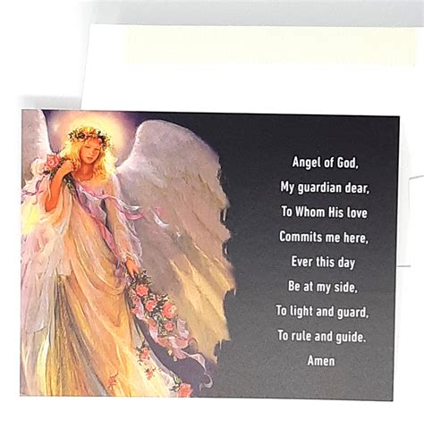 Guardian Angel Prayer Cards Prayer To The Guardian Angel Etsy