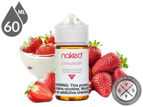 strawberry by naked 100 cream e liquids 60ml ⋆ 10 99