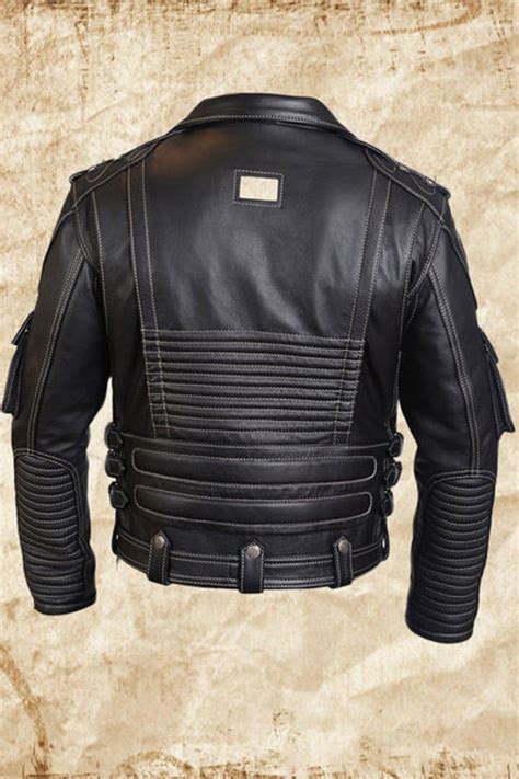 Mens Genuine Cowhide Premium Leather Motorcycle Biker Etsy Leather