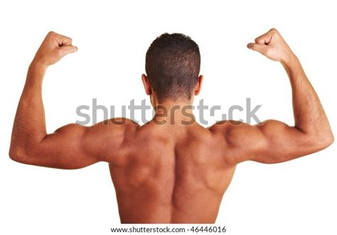 Young Man Flexing His Biceps Muscles Stock Photo Edit Now 46446016