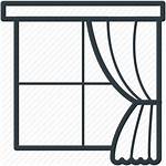 Window Curtain Icon Frame Estate Indoor Open