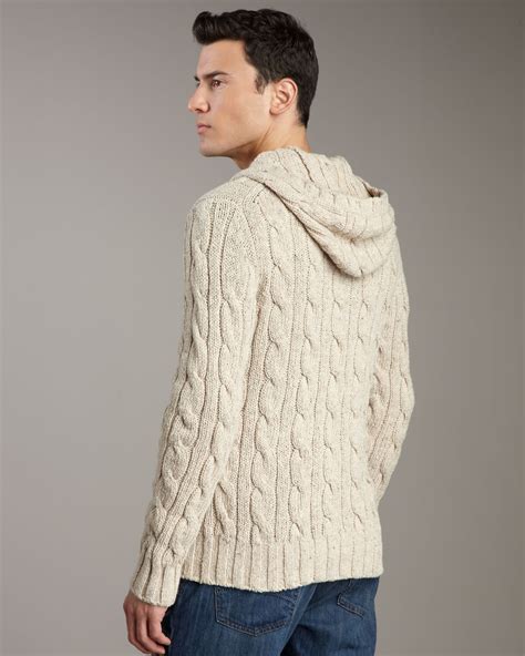 Vince Cable Knit Toggle Cardigan In Natural For Men Lyst