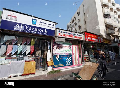 Small Shops In The Deira District Old Souk Dubai United Arab Emirates Middle East Asia