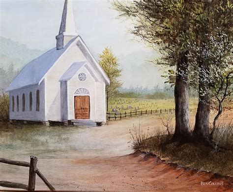 Country Church Painting By Ben Collins Fine Art America